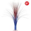 Beistle 2-Pack Plastic Metallic Spray Centerpieces in Red, Silver, & Blue, Patriotic Party Decorations for 4th of July, Memorial Day, American Party Supplies, 19″