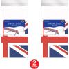 Beistle 2-Pack Union Jack Rectangular Plastic Tablecovers, Royal English Party Decorations, London Table Cloth, British Flag Party Décor, 54” x 108”