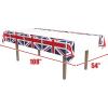Beistle 2-Pack Union Jack Rectangular Plastic Tablecovers, Royal English Party Decorations, London Table Cloth, British Flag Party Décor, 54” x 108”