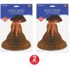 Beistle 2-Piece Tissue Volcano Centerpieces, Tropical Island Party Decorations, Dinosaur Party Decor, Lava Party Accessories, 15″