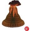 Beistle 2-Piece Tissue Volcano Centerpieces, Tropical Island Party Decorations, Dinosaur Party Decor, Lava Party Accessories, 15″