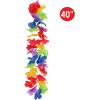 Beistle 3 Piece 40″ Floral Rainbow Hawaiian Leis For Tropical Luau Party Supplies And Favors