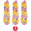 Beistle 3 Piece 40″ Polyester Fabric Sunrise Floral Hawaiian Leis For Luau Party Supplies And Tropical Themed Favors