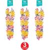 Beistle 3 Piece 40″ Polyester Fabric Sunrise Floral Hawaiian Leis For Luau Party Supplies And Tropical Themed Favors