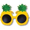 Beistle 3 Piece Glittered Flamingo Novelty Glasses For Luau Party Favors, Hawaiian Theme Photo Booth Props(Pineapple Glasses)