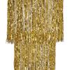 Beistle 3 Piece Three Tier Metallic Gold Plastic Shimmering Hanging Chandeliers For New Year’s Eve Party Decorations, 1920’s Theme Décor, Gatsby Party, 4′