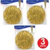 Beistle 3 Piece Three Tier Metallic Gold Plastic Shimmering Hanging Chandeliers For New Year’s Eve Party Decorations, 1920’s Theme Décor, Gatsby Party, 4′