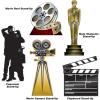 Beistle 38 Piece Carpet Prom Decorations Hollywood Theme School Dance Décor, ASSTD SIZES, Black/Red/Gold
