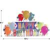 Beistle 3-D Happy Birthday Centerpieces, 8.75″ x 15.5″, Set of 2 – Multicolored Balloon Milestone Party Table Decorations(Baby Shower Money Tree)