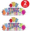 Beistle 3-D Happy Birthday Centerpieces, 8.75″ x 15.5″, Set of 2 – Multicolored Balloon Milestone Party Table Decorations(Baby Shower Money Tree)