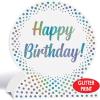 Beistle 3-D Happy Birthday Centerpieces, 8.75″ x 15.5″, Set of 2 – Multicolored Balloon Milestone Party Table Decorations(Foil Oh Baby – Pink/Gold)