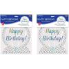 Beistle 3-D Happy Birthday Centerpieces, 8.75″ x 15.5″, Set of 2 – Multicolored Balloon Milestone Party Table Decorations(Foil Oh Baby – Pink/Gold)