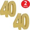 Beistle 3-D Number 40 Centerpiece, 8″ x 8″ x 1″- Gold Glittered Foam 40th Birthday Party Decoration, Milestone & Anniversary
