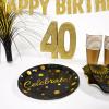 Beistle 3-D Number 40 Centerpiece, 8″ x 8″ x 1″- Gold Glittered Foam 40th Birthday Party Decoration, Milestone & Anniversary