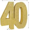 Beistle 3-D Number 40 Centerpiece, 8″ x 8″ x 1″- Gold Glittered Foam 40th Birthday Party Decoration, Milestone & Anniversary