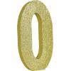 Beistle 3-D Number 60 Centerpiece, 8″ x 8″ x 1″- Gold Glittered Foam 60th Birthday Party Decoration, Milestone & Anniversary(Number 0)