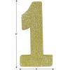 Beistle 3-D Number 60 Centerpiece, 8″ x 8″ x 1″- Gold Glittered Foam 60th Birthday Party Decoration, Milestone & Anniversary(Number 1)