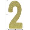 Beistle 3-D Number 60 Centerpiece, 8″ x 8″ x 1″- Gold Glittered Foam 60th Birthday Party Decoration, Milestone & Anniversary(Number 2)