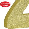 Beistle 3-D Number 60 Centerpiece, 8″ x 8″ x 1″- Gold Glittered Foam 60th Birthday Party Decoration, Milestone & Anniversary(Number 2)
