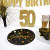 Beistle 3-D Number 60 Centerpiece, 8″ x 8″ x 1″- Gold Glittered Foam 60th Birthday Party Decoration, Milestone & Anniversary(Number 50)