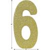 Beistle 3-D Number 60 Centerpiece, 8″ x 8″ x 1″- Gold Glittered Foam 60th Birthday Party Decoration, Milestone & Anniversary(Number 6)