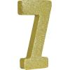 Beistle 3-D Number 60 Centerpiece, 8″ x 8″ x 1″- Gold Glittered Foam 60th Birthday Party Decoration, Milestone & Anniversary(Number 7)