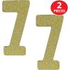 Beistle 3-D Number 60 Centerpiece, 8″ x 8″ x 1″- Gold Glittered Foam 60th Birthday Party Decoration, Milestone & Anniversary(Number 7)