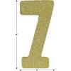 Beistle 3-D Number 60 Centerpiece, 8″ x 8″ x 1″- Gold Glittered Foam 60th Birthday Party Decoration, Milestone & Anniversary(Number 7)