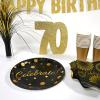 Beistle 3-D Number 60 Centerpiece, 8″ x 8″ x 1″- Gold Glittered Foam 60th Birthday Party Decoration, Milestone & Anniversary(Number 70)
