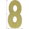 Beistle 3-D Number 60 Centerpiece, 8″ x 8″ x 1″- Gold Glittered Foam 60th Birthday Party Decoration, Milestone & Anniversary(Number 8)