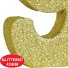 Beistle 3-D Number 60 Centerpiece, 8″ x 8″ x 1″- Gold Glittered Foam 60th Birthday Party Decoration, Milestone & Anniversary(Number 9)