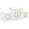 Beistle 3-D Podium Centerpieces, Set of 2-1st 2nd 3rd Place International Sports Tournament and Competition Decor, Athletic Awards Night Party Supplies for Team Banquets, 5” x 15”