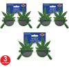 Beistle 3-Piece Glittered Weed Glasses in Green, Novelty Marijuana Themed Party Accessories, 420 Mary Jane Party Supplies, Funny Weed Party Favors