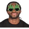 Beistle 3-Piece Glittered Weed Glasses in Green, Novelty Marijuana Themed Party Accessories, 420 Mary Jane Party Supplies, Funny Weed Party Favors