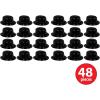 Beistle 48-Piece Black Plastic Derby