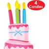 Beistle 5 FT 10 in Light-Up Jumbo Inflatable Cake Happy Birthday Party Decoration with LED Lights Blow Up Yard Décor, Indoor/Outdoor Use(Jumbo Happy Birthday Cake Inflatable)