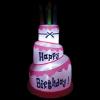 Beistle 5 FT 10 in Light-Up Jumbo Inflatable Cake Happy Birthday Party Decoration with LED Lights Blow Up Yard Décor, Indoor/Outdoor Use(Jumbo Happy Birthday Cake Inflatable)