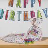 Beistle 50 Piece Happy Birthday Cellophane Treat Bags For Party Favors, Cookies, Candies, Includes Twist Ties