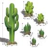 Beistle 6 Piece 13″ – 6′ 6.25″ Cardboard Cacti Photo Props, Wild West Theme Western Prom Decorations, Easels Attached