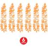 Beistle 6 Piece 40″ Polyester Orange Floral Hawaiian Leis, Tropical Flower Luau Party Accessories And Favors, Celebrating With You Since 1900