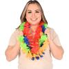 Beistle 6 Piece 40″ Red Floral Hawaiian Leis For Luau Party Supplies And Tropical Favors