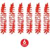 Beistle 6 Piece 40″ Red Floral Hawaiian Leis For Luau Party Supplies And Tropical Favors
