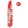 Beistle 6 Piece 40″ Red Floral Hawaiian Leis For Luau Party Supplies And Tropical Favors