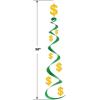 Beistle 6 Piece Dollar Sign Party Decorations, Hanging Spirals Whirls For Casino Theme Décor, Celebrating With You Since 1900