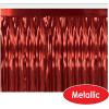 Beistle 6 Piece Red Metallic Plastic Fringe Drapes Banners For Parade Floats Tinsel Curtains Photo Booth Prop Backdrops Birthday Party Supplies Christmas Decorations, 15″ x 10′(Red)