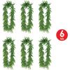 Beistle 6 Piece Tropical Fern Leaf Leis For Hawaiian Luau Party Favors, 420 Theme, 60’s Photo Booth Props, Celebrating With You Since 1900 (Pack of 2)(40″)