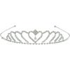 Beistle 60078 Royal Rhinestone Tiaras 2 Piece, OSFM, Silver
