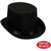 Beistle 60839-BK 6-Pack Satin Sleek Top Hat, Black