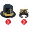 Beistle 88780NRBKG 1-Pack Decorative Legacy Party Assortments for 10 People, Gold