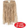 Beistle Adult Hula Skirt, Tropical Luau Costume Accessory, Natural Color Hawaiian Raffia Skirts